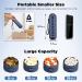 Zannaki Metal Moisture Proof Weekly Pill Organizer - Stackable Aluminum Alloy BPA Free Waterproof 7 Day Travel Pill Box for Vitamins Supplements & Fish Oil - Navy Blue - Buy Online on GoSupps.com