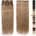 16 inches SEGO Hair Extensions Clip in Real Human Hair #27 Dark Blonde 8 Pieces 18 Clips Remy Hairpieces for Women Straight THIN TYPE (65g) - Buy Online on GoSupps.com