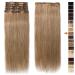 SEGO Clip In Extensions | Real Remy Hair | Heat Resistant Straight Honey Blonde #27 | 10 (25cm) - 50g - Buy Online on GoSupps.com