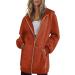 Yihaojia Womens Zip Up Hoodies Mid Length Hooded Sweatshirt Coat for Fall Lightweight Tunic Sweatshirt with Pockets Orange#51 Large - Buy Online on GoSupps.com