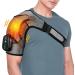 DeMoce Cordless Heated Shoulder Wrap | Massager & Heating Pad with Vibration | Black & Gray Shoulder Brace - Buy Online on GoSupps.com