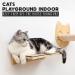 BCOH Wall-Mounted Cat Shelf and Bed - Wooden Hammock for Cats - Wall-Mounted Furniture for Climbing, Sleeping, and Playing - Buy Online on GoSupps.com