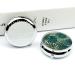 Round Tropical Palm Leaf Print Pill Box - 3 Compartment Decorative Metal Organizer | Portable Pocket Case - Style-36 - Buy Online on GoSupps.com