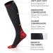 Cambivo Compression Stockings for Men & Women - 2 Pairs Support Socks for Running Sports Travel & Cycling - S-M Black & Red - Buy Online on GoSupps.com
