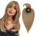 35cm clip in extensions real hair hair parts real hair soft of course smooth 06# light brown toupet hair extension with pony (11cm long) 7A remy hair 38g