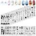 KADS 20pcs Nail Stamp Plates Set Nails Art Stamping Plates Leaves Flowers Animal Nail Plate Template Image Plate