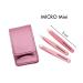 TWEEZERMAN Mini Tweezers Set - 3 Travel-Friendly Eyebrow Tweezers in Pink | Perfect for On-the-Go Grooming - Buy Online on GoSupps.com