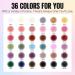 Tomicca 40PC UV Nail Polish Set | 36 Colors Shellac Gel Base & Top Coats | DIY & Nail Studio Essential - Buy Online on GoSupps.com