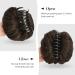 FESHFEN Claw Clip Messy Bun Hair Piece - Dark Brown & Light Auburn Mixed Curly Wavy Hair Bun for Women - Buy Online on GoSupps.com