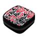 GIAPB Period Bag Sanitary Napkin Storage Bag Pad Holder for Period Makeup Pouch Black and Red Hearts Color1698