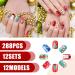 288 Short Square Christmas Fake Nails Set - Glossy Press On Acrylic Nails with Snowflake Pattern - Delicate Style Full Cover Artificial Nails - Buy Online on GoSupps.com