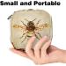Stylish Honeybee Geometric Women's Menstrual Pad & Cup Storage Bag - Portable Zipper Pouch for Teens & Girls - Buy Online on GoSupps.com