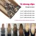 Super Deerlet 7Pcs Clip-In Hair Extensions - 24 Inch Silky Synthetic Straight Hairpieces in S-Nature Schwarz to Silver Gray - Full Head Double Weft - Buy Online on GoSupps.com