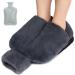 Foot warmer hot water bottle without electricity 2l adult foot warmers super soft and warm winter foot heating heating mat for women/children (gray)