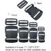 EesTeck 2 Set 1.5 Inch Flat Dual Adjustable Plastic Quick Side Release Plastic Buckles and Tri-glide Slides for Luggage Straps Pet Collar Backpack Repairing (Black  Fit For 1.5/38mm Webbing Straps) 1.5"-2 Pack - Buy Online on GoSupps.com