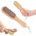 Foot Brush & Pumice Stone with Handle Wooden Foot Bristle Brush Pumice Stone Foot Callus Remover Double Sided Foot Scrubber for Men & Women - Buy Online on GoSupps.com