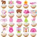 Happy Camper Cupcake Toppers 48Pcs Pink Camper Themed Cupcake Toppers Happy Camper Birthday Decoration Camping Party Cake Picks for Camper Theme Baby Shower Supplies - Buy Online on GoSupps.com