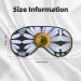 SSIMOO Daisy Flower Print Eye Mask - Double-Sided Soft Light Blocking for Better Sleep Quality - Black - Buy Online on GoSupps.com