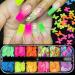 Butterfly Nail Art Glitter Sequin Kit - 2 Boxes with Tweezers for Stunning Manicure Decor | Fluorescent All-Tailed Design - Buy Online on GoSupps.com