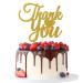 Tenhaisi Gold Glitter Thank You Cake Topper for Thanksgiving Day - Bridal Shower - Holiday Home Supplies - Mom Dad Birthday Party Cake Decorations