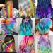 Zhaowei 9-Piece Multi-Color Clip-In Hair Extensions | Princess Rainbow Highlights Synthetic Hair for Parties - Buy Online on GoSupps.com