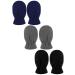 Boyiee 3 Pairs Baby and Toddler Winter Mittens Kids Fleece Warm Mittens for Baby Boy Girl 6-18 Months Black Navy Blue Grey