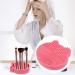 2-in-1 Silicone Makeup Brush Cleaning Pad & Holder - Red | Efficient Brush Cleaner for All Cosmetic Brushes - Buy Online on GoSupps.com