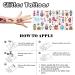 118 Pcs Cartoon Glitter Castle Kids Temporary Tattoos | Waterproof Princess Face Stickers for Theme Parties & Birthdays - Buy Online on GoSupps.com