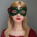 Elegant Green Masquerade With Bowknot And Rhinestones For Christmas Party Stylish Half Face ForestTheme Fashion Shows - Buy Online on GoSupps.com
