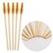 Tbestmax 150 Disposable Mascara Wands Eyelash Brush Spoolies for Lash Extension & Eyebrow Grooming - Bamboo Brown - Buy Online on GoSupps.com