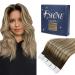FSHINE TAPE in Extensions real hair balayage dark brown faded to ash brown and light blonde 50cm 40cm Skin Weft Tape in extensions 20 pieces remy tape in real hair extension #3/8/22