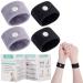 2 Pairs Car Motion Sickness Wristbands Acupressure Nausea Relief Band for Morning Sickness Sea Travel Black grey
