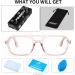 FEISEDY Retro Square Blue Light Blocking Reading Glasses - 70s Flat Aviator Style Anti-Fatigue Readers for Men & Women - Champagne B2993 - International Shipping Available - Buy Online on GoSupps.com