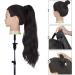 FESHFEN Long Wavy Ponytail Extensions 60cm Body Wavy Wrap Around Hair Brown & Blonde | Curly Clip in Synthetic Hairpiece for Women & Girls - Buy Online on GoSupps.com