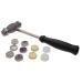 The Beadsmith Interchangeable Texture Hammer - Metal Elements - 9.5 inches, 75mm, 13.4oz Steel Head with Twelve 23mm Faces - Texturing Tool Used to Add Patterns & Dimension to Metalwork 23mm - 12 Faces
