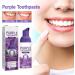 Teeth Whitening Toothpaste - 60g - Purple Breath Freshening Cleansing Toothpaste - Herbal Extracts Teeth Cleaning Accessory for Travel Work Study and Elderly - Buy Online on GoSupps.com