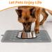 Ptlom Pet Placemat for Dogs and Cats - Prevent Food and Water Overflow - Medium and Small Pet Mat - Small Grey - Buy Online on GoSupps.com