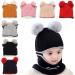 Crazy Bean Kids 3-in-1 Winter Hat and Scarf Set - Windproof Toddler Knitted Beanie (Black) - Buy Online on GoSupps.com