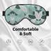 Mint Gray Leaves Print Double-Sided Eye Mask | Soft Light Blocking for Better Sleep Quality - Shop Internationally - Buy Online on GoSupps.com