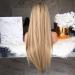 JOUKAYEA Long Ombre Brown Blonde Wig | Synthetic Straight Highlight Dirty Blond Wig for Women | Golden Hispanic Ladies Realistic Hair Replacement - Buy Online on GoSupps.com