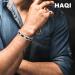 HAQI Titanium Magnetic Bracelet for Men | Magnetic Therapy Arthritis Bracelet with Strong Magnetism & Blue Carbon Fiber - International Shipping Available - Buy Online on GoSupps.com