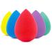 BEAKEY 5 Pcs Makeup Sponge Set, Foundation Blending Beauty Sponge, Flawless for Liquid, Cream, and Powder, Multi-colored Makeup Sponges A-Multi Air