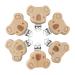 Artestar 6 piece of pacifier clip wood pacifier chain clip accessories pacifier chains clips for pacifier chain make set (kaola-6 stk)
