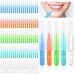 ACBOOR 100 pieces of interdental brushes interdental brushes toothpick interdler cleaner space cleaning room toothbrushes straight wire interental brush for personal dental care