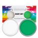 Professional make-up Mardi Gras Water Covering 30g x 2 Colors Larger make-up colors carnival earnings for Halloween carnival or cladding party white + green