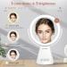 Lighted Makeup Vanity Mirror | Double-Sided 1x/10x Magnifying Mirror with Adjustable Brightness and Standing Height | 360 Rotation, Touch Sensor, AC Adapter - 3 Colors - Buy Online on GoSupps.com