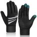 Aotow children gloves winter bicycle gloves-touchscreen winter gloves bike children's gloves warm windproof fleece riding gloves with anti-slip for 4-12 years young girl black black XL (10-12 years)