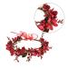 Christmas Headband Flower Crown with Red Berry & Pine Cone - Woodland Wedding Halo - Buy Online on GoSupps.com