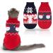 Ranypet 2 pieces of cat sweater Christmas puppy knitted sweater Christmas pattern knitted goods warm pet sweater for kitten and small dogs XS XS (2 Pack)