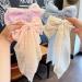 Large Chiffon Hair Bows Clips Set - Wedding & Bridesmaid Hair Accessories - White/Pink/Blue/Purple (4pcs) - Buy Online on GoSupps.com